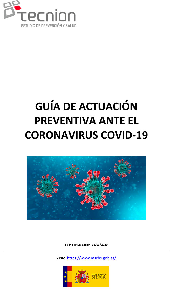 Guía de Actuación preventiva ante el Coronavirus
