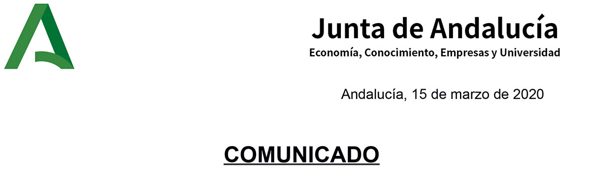 Junta Andalucía Comunicado