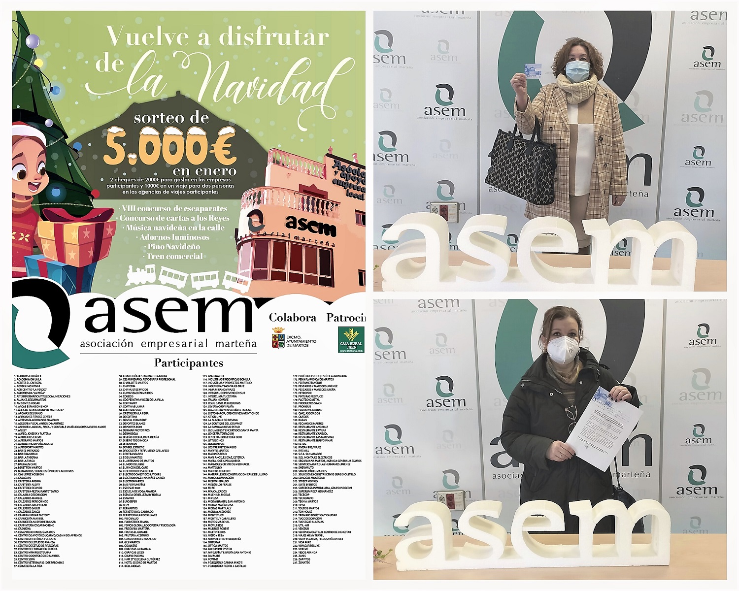 Finaliza el plazo para reclamar el premio de 2000€ de la Campaña de Navidad de ASEM
