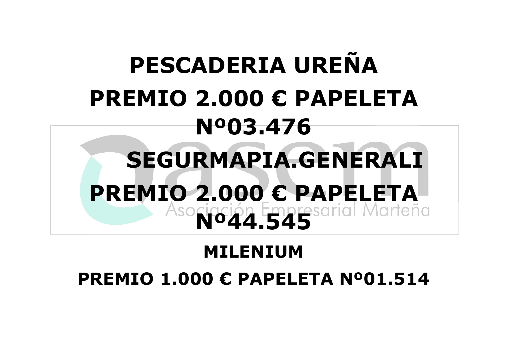 Sorteo de Navidad de ASEM Numeros Premiados  (2)