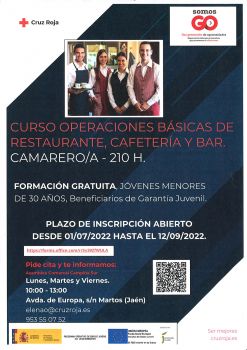 Curso Operaciones Básicas de Restaurante, Cafetería y Bar