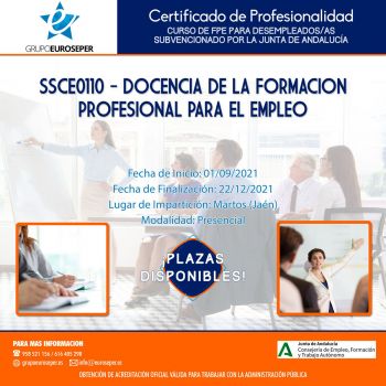 SSCE0110 - Docencia de la formación profesional para el empleo