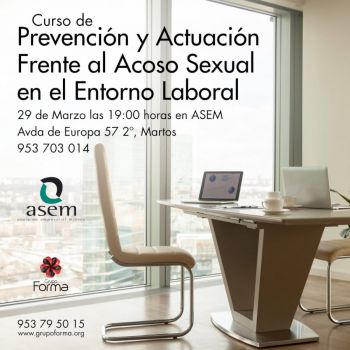 Curso de Prevención y Actuación Frente al Acoso Sexual en el Entorno Laboral